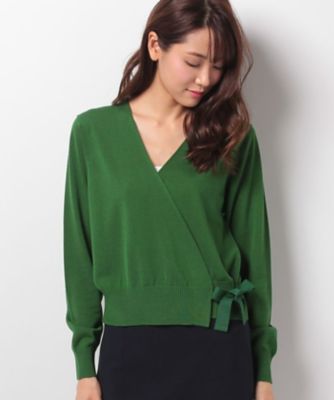 ＜OLD ENGLAND＞ テンセルウールカシュクールカーディガン グリーン 【三越・伊勢丹/公式】