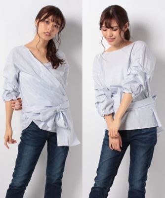 ＜ロペ/ROPE'＞ 《予約》前後2wayストライプカシュクールブラウス コンサブ 【三越・伊勢丹/公式】