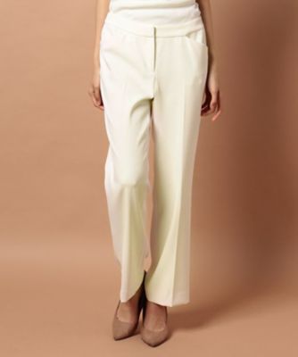 ＜レリアン/Leilian＞ センタープレス入りクロップドパンツ アイボリー 【三越・伊勢丹/公式】