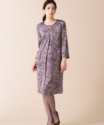 ＜レリアン/Leilian＞ 【BINDA】前あきワンピース パープル 【三越・伊勢丹/公式】