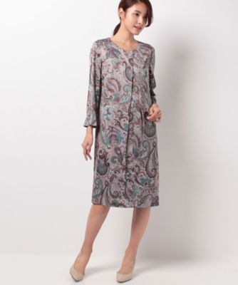 ＜レリアン/Leilian＞ 【BINDA】前あきワンピース ライトグレー 【三越・伊勢丹/公式】