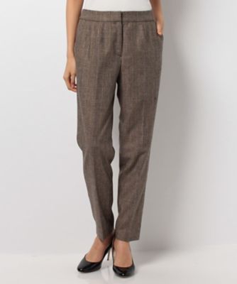 ＜レリアン/Leilian＞ 【セットアップ対応】【CANGIOLI】グレンチェックパンツ チャイロ 【三越・伊勢丹/公式】