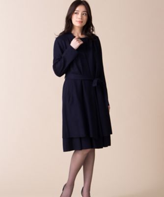 ＜レリアン/Leilian＞ 【セットアップ対応商品】ウールコート ネービーブルー 【三越・伊勢丹/公式】