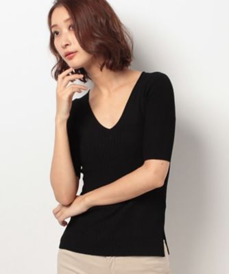 ＜ロペ/ROPE'＞ 【ウォッシャブル】 ビコルテ5分袖プルオーバー クロ 【三越・伊勢丹/公式】