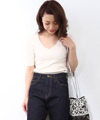 ＜ロペ/ROPE'＞ 【ウォッシャブル】 ビコルテ5分袖プルオーバー シロサブ 【三越・伊勢丹/公式】