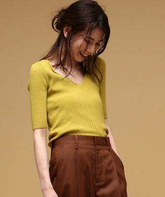 ＜ロペ/ROPE'＞ 【ウォッシャブル】 ビコルテ5分袖プルオーバー モスグリーン 【三越・伊勢丹/公式】