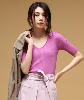 ＜ロペ/ROPE'＞ 【ウォッシャブル】 ビコルテ5分袖プルオーバー ラベンダー 【三越・伊勢丹/公式】