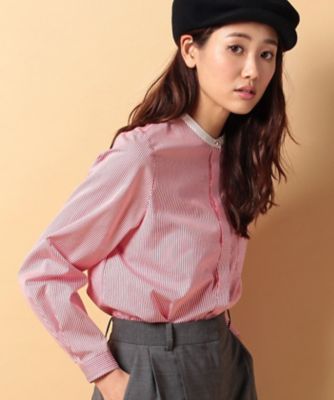 ＜OLD ENGLAND＞ ロンドンストライプシャツ レッド 【三越・伊勢丹/公式】