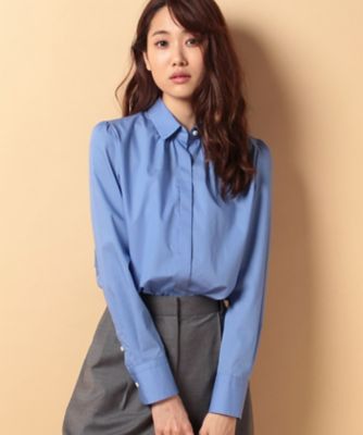 ＜OLD ENGLAND＞ ハイカウントコットンシャツ ブルー 【三越・伊勢丹/公式】