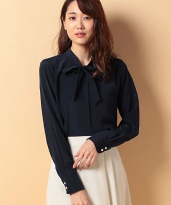 ＜OLD ENGLAND＞ シルクデシンシャツ ネイビー 【三越・伊勢丹/公式】