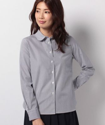 ＜OLD ENGLAND＞ ラウンドカラーシャツ ネイビー 【三越・伊勢丹/公式】