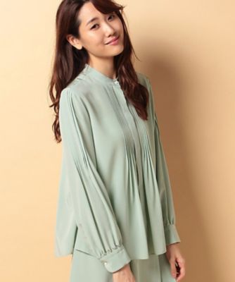 ＜OLD ENGLAND＞ シルクデシンブラウス グリーン 【三越・伊勢丹/公式】