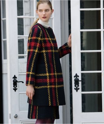 ＜OLD ENGLAND＞ ビッグチェックツィードスカート ネービー 【三越・伊勢丹/公式】