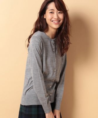 ＜OLD ENGLAND＞ アンティロープ天竺カーディガン チャコールグレー 【三越・伊勢丹/公式】