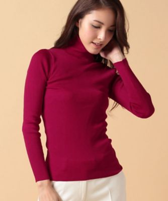 ＜OLD ENGLAND＞ アンティロープリブニットプルオーバー レッド 【三越・伊勢丹/公式】