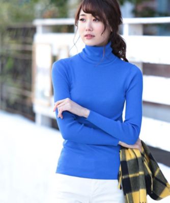 ＜OLD ENGLAND＞ アンティロープリブニットプルオーバー ブルー 【三越・伊勢丹/公式】