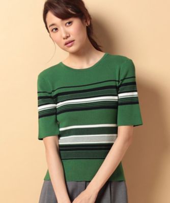 ＜OLD ENGLAND＞ テンセルウール半袖プルオーバー グリーン 【三越・伊勢丹/公式】