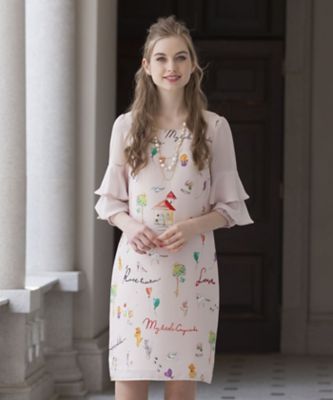 ＜ローズティアラ＞ アニマルモチーフプリントチュニックワンピース ピンク 【三越・伊勢丹/公式】