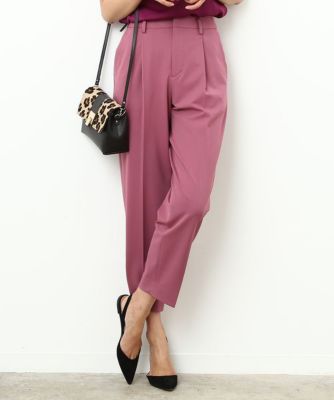 【SALE（三越）】＜ロペ/ROPE'＞ アルガンオイルツイルタックパンツ ピンク 【三越・伊勢丹/公式】