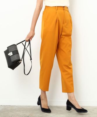 【SALE（三越）】＜ロペ/ROPE'＞ アルガンオイルツイルタックパンツ カラシ 【三越・伊勢丹/公式】