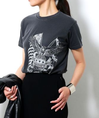 ＜ロペ/ROPE'＞ 【ロペ マドモアゼルxAYA KANEKO】ヴィンテージプリントTシャツ チャコール 【三越・伊勢丹/公式】