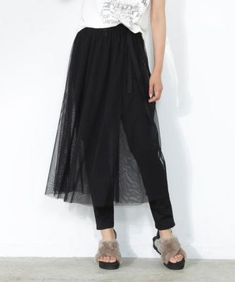 【SALE（三越）】＜ロペ/ROPE'＞ ドットチュールレイヤードスカート クロ 【三越・伊勢丹/公式】