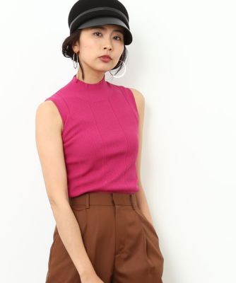 【SALE（三越）】＜ロペ/ROPE'＞ ノースリーブペタルヘムリブタートル アカ 【三越・伊勢丹/公式】