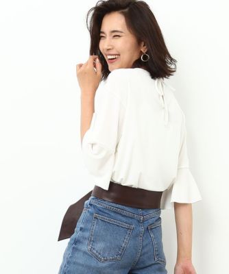 【SALE（三越）】＜ロペ/ROPE'＞ ヴィンテージジョーゼットブラウス シロ 【三越・伊勢丹/公式】