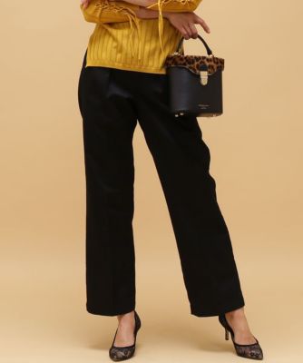 ＜ロペ/ROPE'＞ 【Dickies別注】ハイウェストセンタープレスパンツ クロ 【三越・伊勢丹/公式】