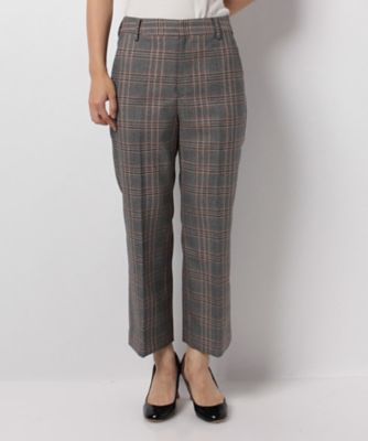 ＜ロペ/ROPE'＞ プリマチェックヘムフレアパンツ ライトグレー 【三越・伊勢丹/公式】