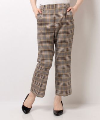 ＜ロペ/ROPE'＞ プリマチェックヘムフレアパンツ イエロー 【三越・伊勢丹/公式】