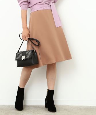 【SALE（三越）】＜ロペ/ROPE'＞ ツイルサイドフレアスカート チャイロサブ 【三越・伊勢丹/公式】