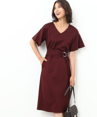 【SALE（三越）】＜ロペ/ROPE'＞ 袖フレアーポンチワンピース ピンクサブ 【三越・伊勢丹/公式】