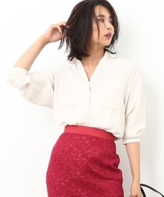 ＜ロペ/ROPE'＞ バックサテンとろみスキッパー ベージュ 【三越・伊勢丹/公式】