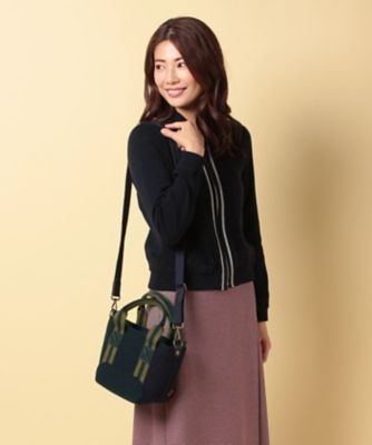 ＜CARA O CRUZ＞ 【BONFANTI】2WAYショルダーバッグ ネービーブルー 【三越・伊勢丹/公式】