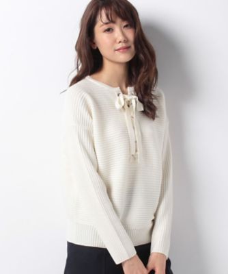 ＜レリアン/Leilian＞ プルオーバーニット アイボリー 【三越・伊勢丹/公式】