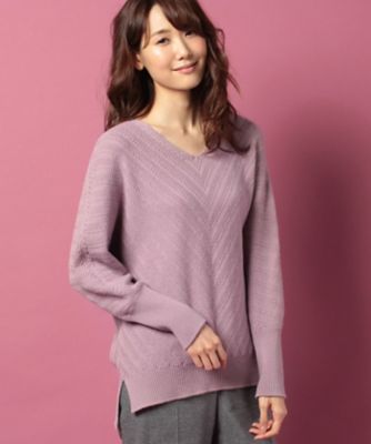 ＜レリアン/Leilian＞ プルオーバーニット ピンク 【三越・伊勢丹/公式】