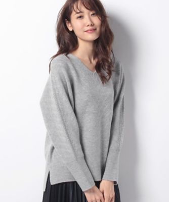 ＜レリアン/Leilian＞ プルオーバーニット ライトグレー 【三越・伊勢丹/公式】