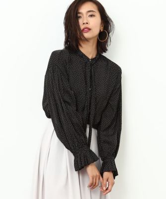 ＜ロペ/ROPE'＞ ドットボウタイブラウス クロサブ 【三越・伊勢丹/公式】