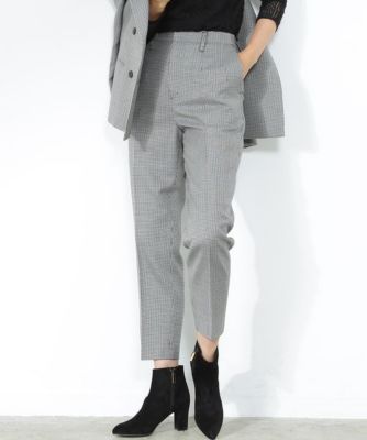 ＜ロペ/ROPE'＞ 【otonaMUSE10月号】【ロペ マドモアゼルxAYA KANEKO】千鳥格子センタープレス9分丈パンツ グリーン 【三越・伊勢丹/公式】