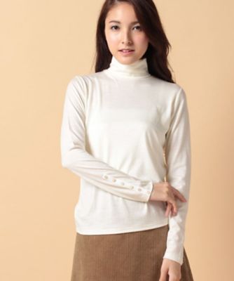 ＜OLD ENGLAND＞ スーペリアルウール天竺タートルプルオーバー オフホワイト 【三越・伊勢丹/公式】