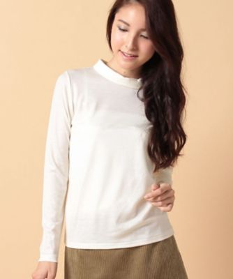 ＜OLD ENGLAND＞ スーペリアルウール天竺ロールカラープルオーバー オフホワイト 【三越・伊勢丹/公式】