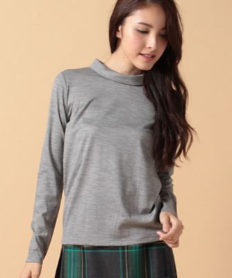 ＜OLD ENGLAND＞ スーペリアルウール天竺ロールカラープルオーバー チャコールグレー 【三越・伊勢丹/公式】