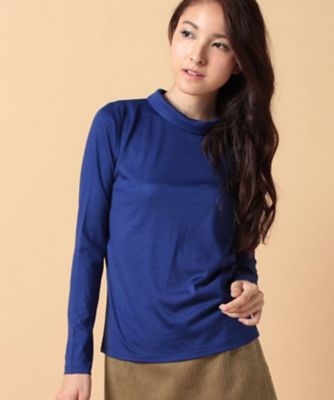 ＜OLD ENGLAND＞ スーペリアルウール天竺ロールカラープルオーバー ブルー 【三越・伊勢丹/公式】