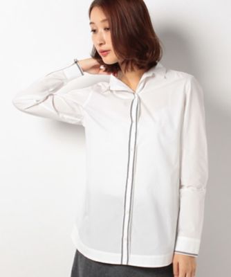 ＜OLD ENGLAND＞ ROSSO35 ハイカウントコットンシャツ オフホワイト 【三越・伊勢丹/公式】