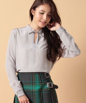 ＜OLD ENGLAND＞ ROSSO35 シルクブラウス チャコールグレー 【三越・伊勢丹/公式】