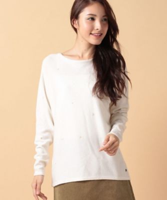 ＜OLD ENGLAND＞ MAT DE MISAINEエンブロイダリーニットプルオーバー オフホワイト 【三越・伊勢丹/公式】