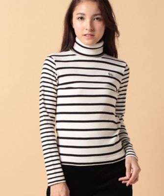 ＜OLD ENGLAND＞ HONOREフライスボーダータートルプルオーバー オフホワイト 【三越・伊勢丹/公式】