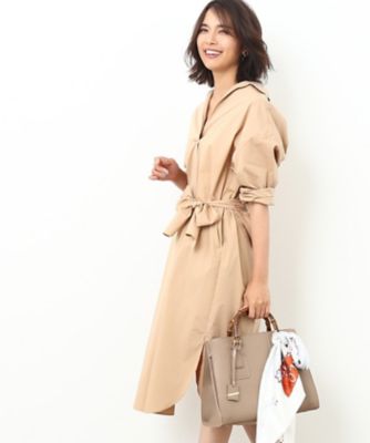 【SALE（三越）】＜ロペ/ROPE'＞ ストレッチシャツワンピース ベージュ 【三越・伊勢丹/公式】