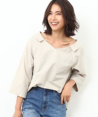 【SALE（三越）】＜ロペ/ROPE'＞ オープンカラーブラウス ベージュ 【三越・伊勢丹/公式】